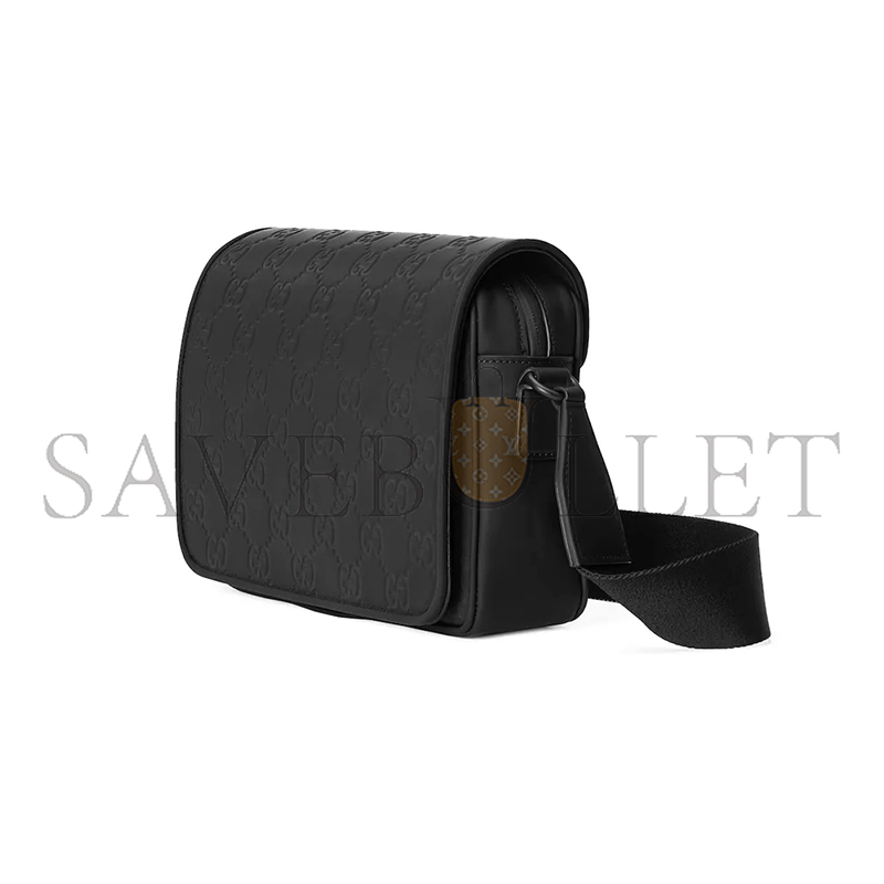 GUCCI GG RUBBER-EFFECT CROSSBODY BAG 775097 (26*19*7cm)